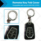 TPU Key Fob Cover for Isuzu D-MAX MU-X MUX (2012–2023) 4 Button Black