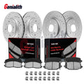 Set of 4 Front & Rear Brake Rotors Brake Pads for Dodge Grand Caravan (2008–2020)