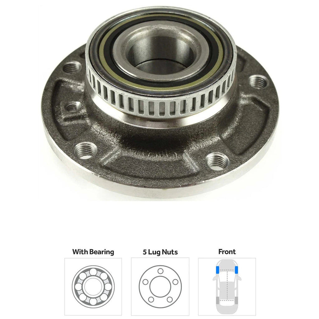 Set of 2 Wheel Hubs for BMW 3 Series (E90, E92, E93)