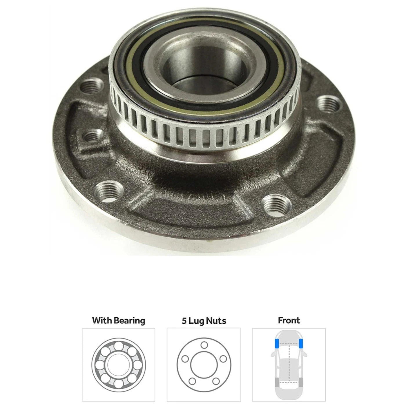 Set of 2 Wheel Hubs for BMW 3 Series (E90, E92, E93)