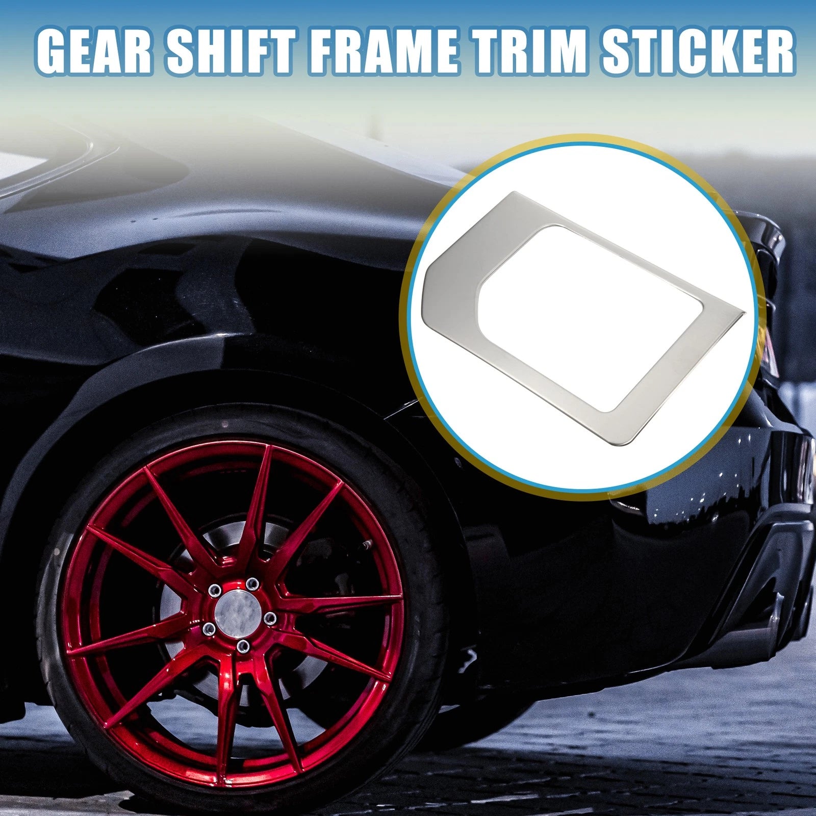 Gear Shift Frame Trim Sticker Panel Cover for Toyota Tundra (2014–2021) Silver Tone