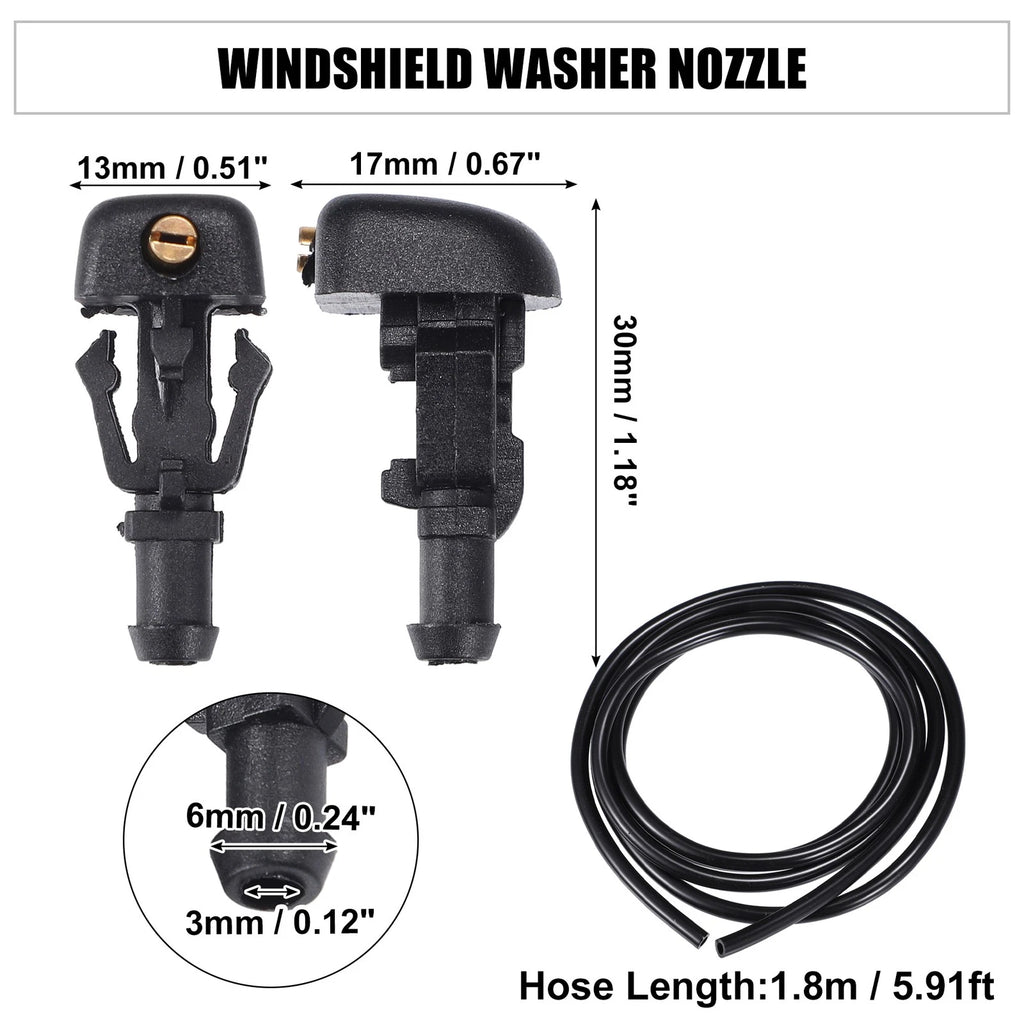 Set of 2 Windshield Washer Nozzles No. 3W7Z17603AA for Ford E-150 (2010–2014)