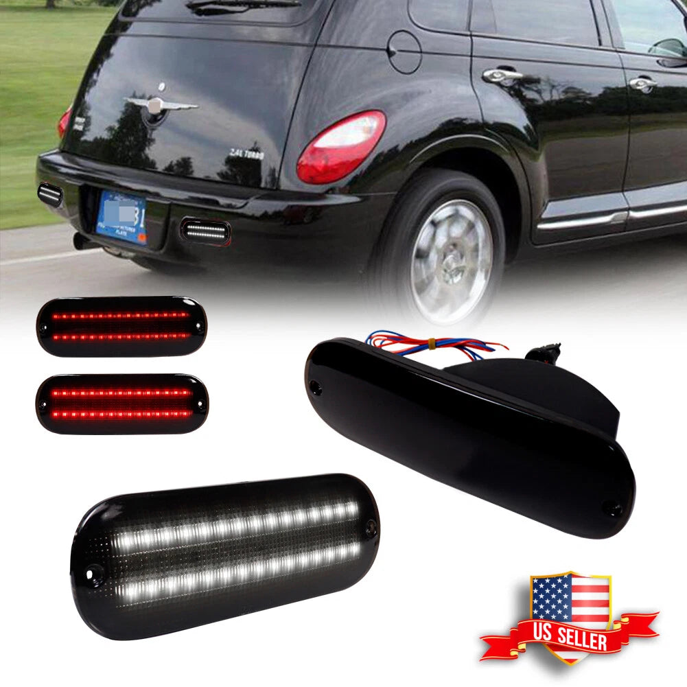2X Euro Smoked LED Backup Reverse Tail Lights for Chrysler PT Cruiser (2001–2005)