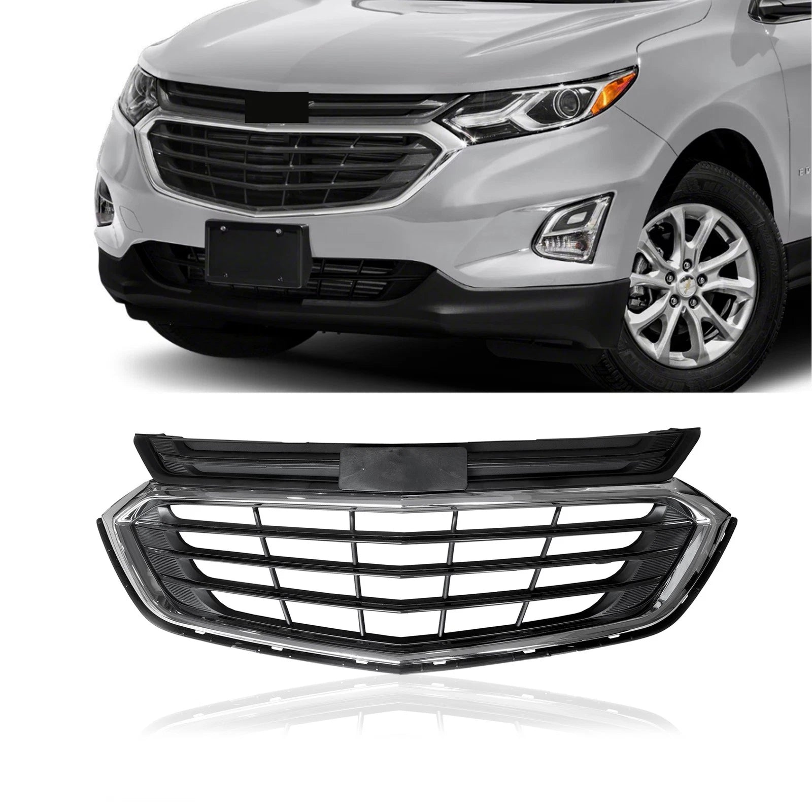 Front Grille for Chevrolet Equinox (2018–2021) Black & Chrome