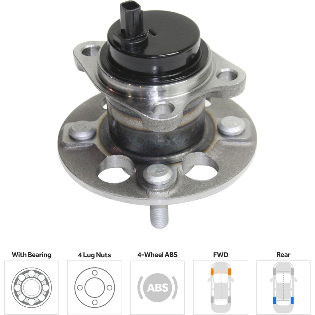 Wheel Hubs for Toyota Yaris (2006–2014) Rear with Bearing & Sensor