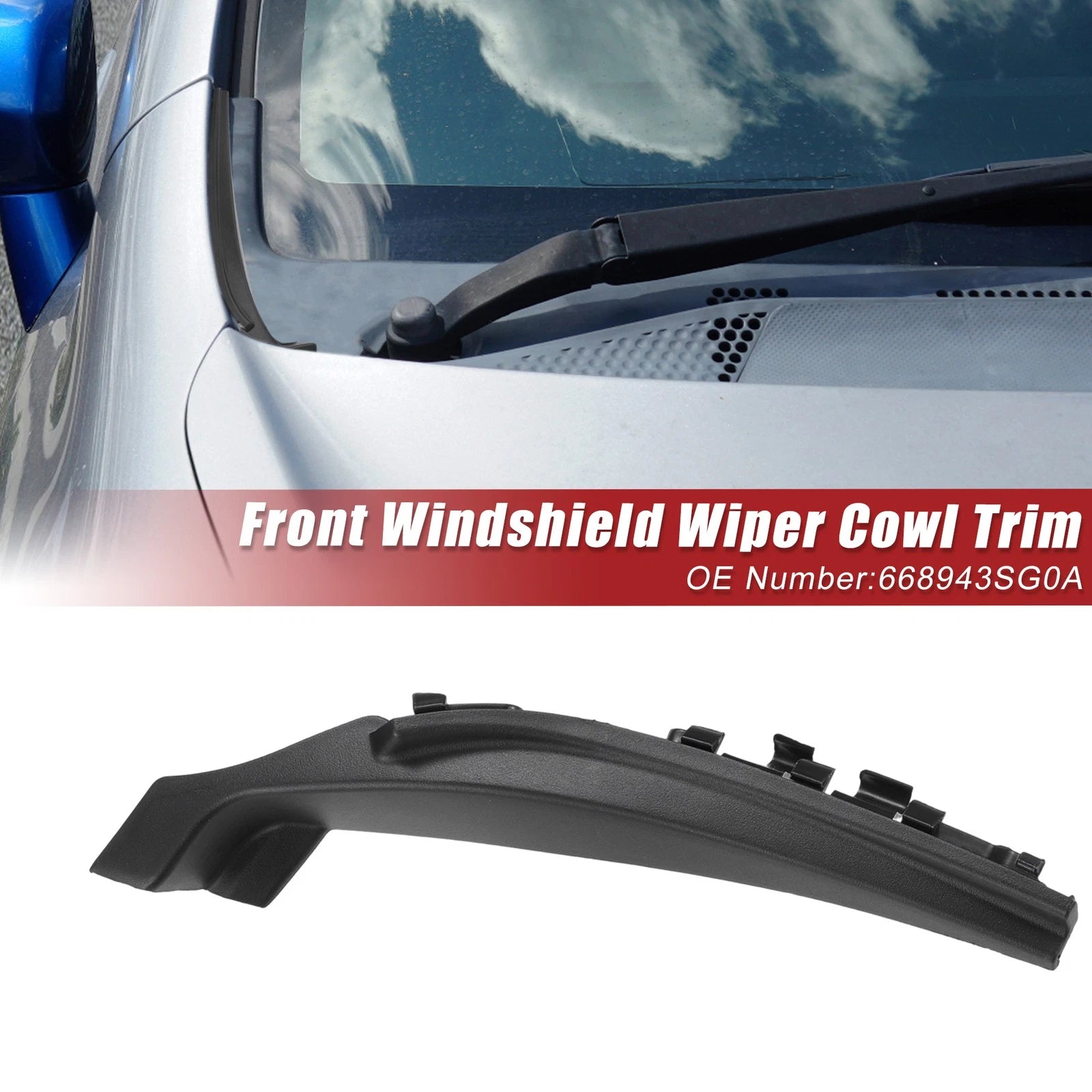 Front Right Windshield Wiper Cowl Cover Trim for Nissan Sentra (2013–2019)