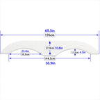 Pair of Tandem Trailer Fender Skirts for RVs Campers Trailers