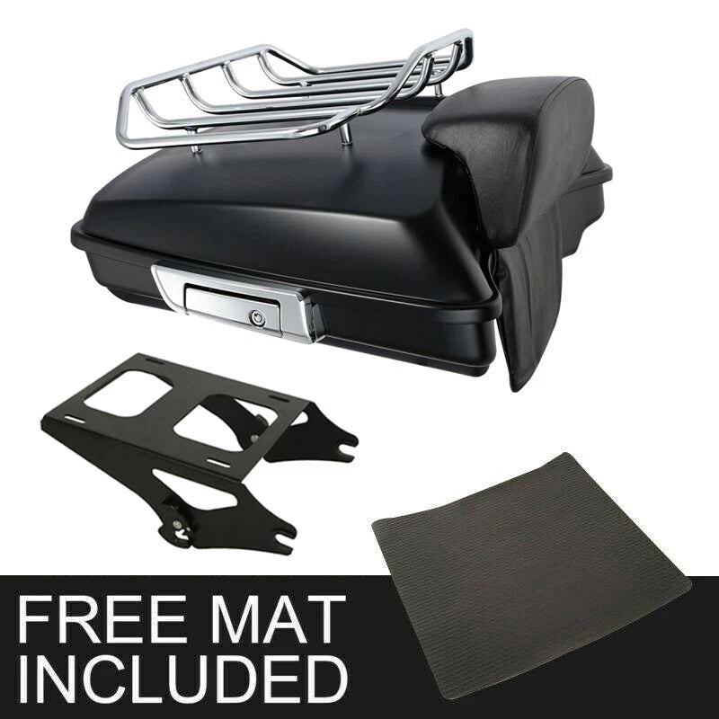 Matte Razor Trunk Backrest Mount Rack for Harley Touring (2014–2026)
