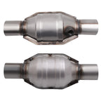 2X 2.25" Inlet/Outlet Universal Catalytic Converters Stainless Steel 13" Length