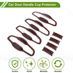 Set of 8 Car Door Handle Cup Protectors for Honda CR-V (2017–2022) Carbon Fiber Black