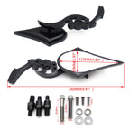 Black Billet Skull Blade Mirror for Harley Electra Glide (2000–2023)