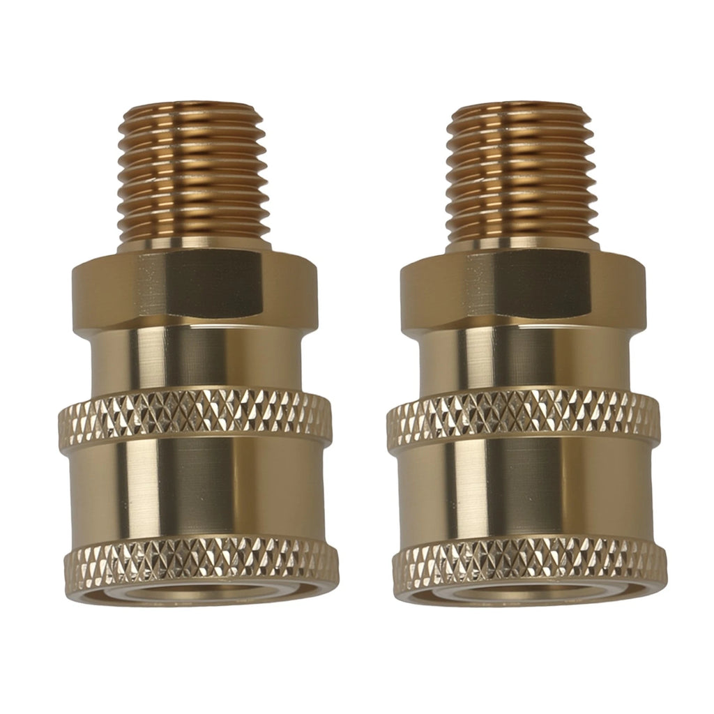2Pcs 1/4" Quick Connect Male NPT High Pressure Washer Fitting Coupler (—–—)