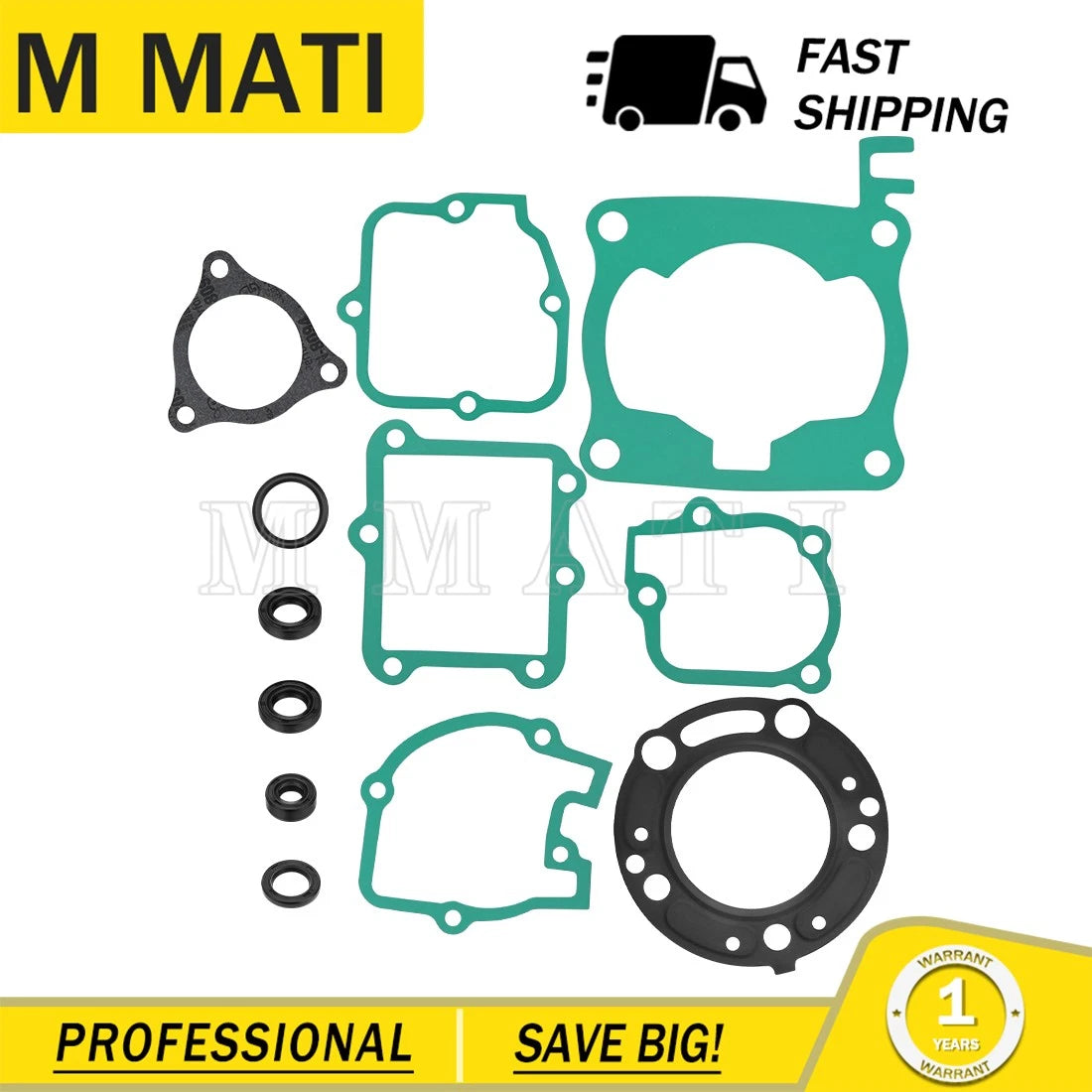 Top End Rebuild Kit for Honda CR125R (2003–2004) 54mm Piston Ring Pin + Gasket Set