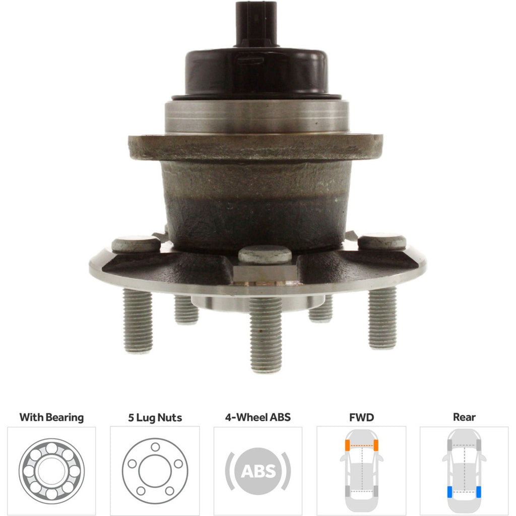 Rear Wheel Hub Set for Toyota Corolla Prius Matrix Vibe (2003–2008)
