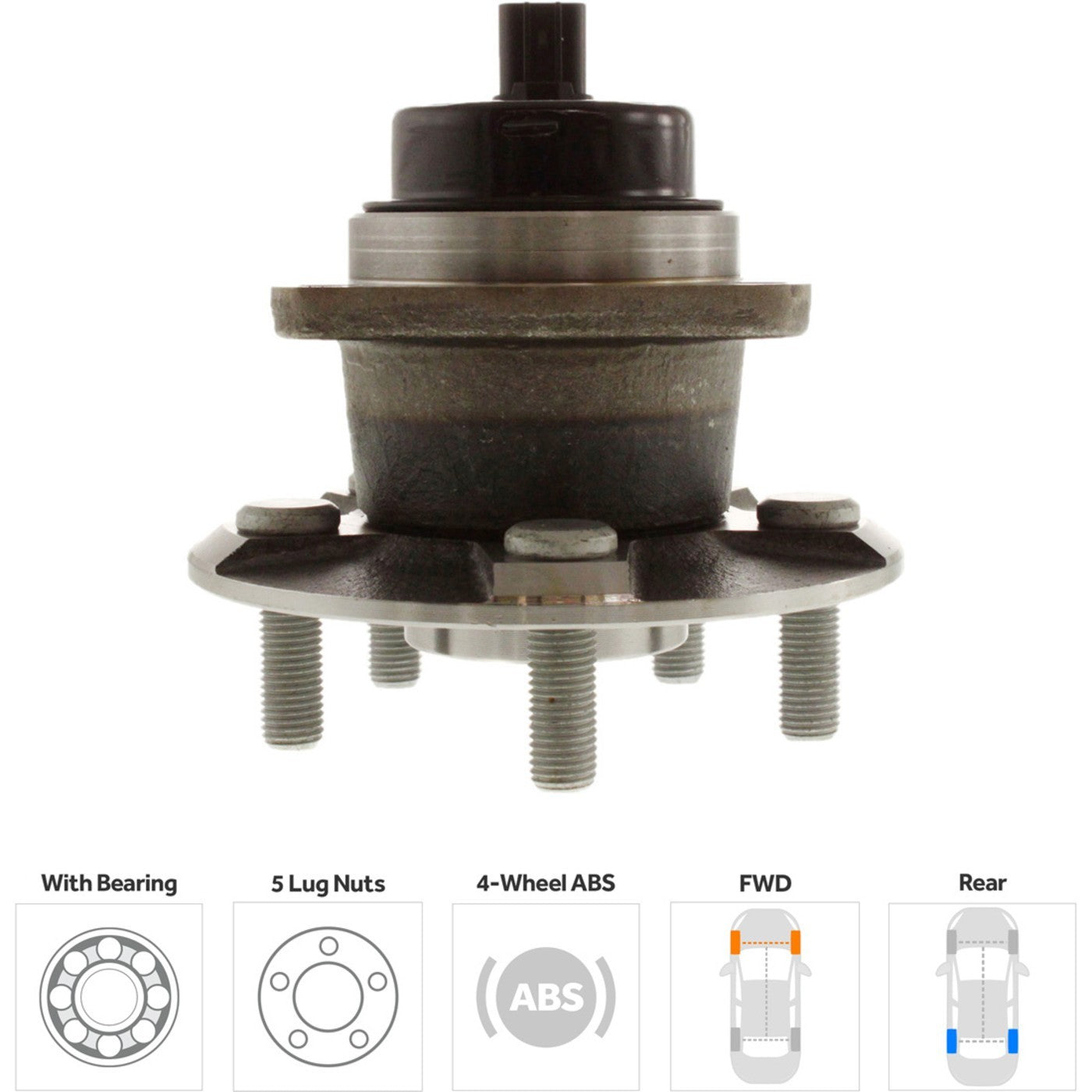 Rear Wheel Hub Set for Toyota Corolla Prius Matrix Vibe (2003–2008)