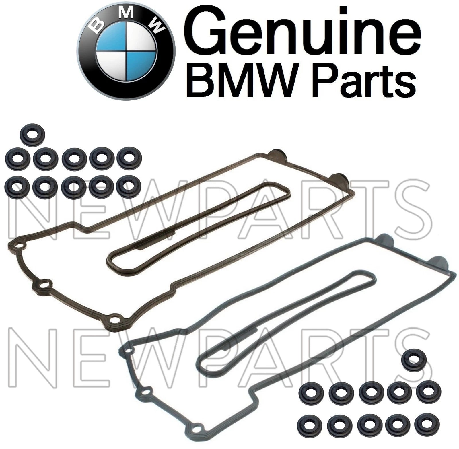Set of 2 Valve Cover Gaskets & 22 Seals for BMW E31 E38 E39 (1990–2003)