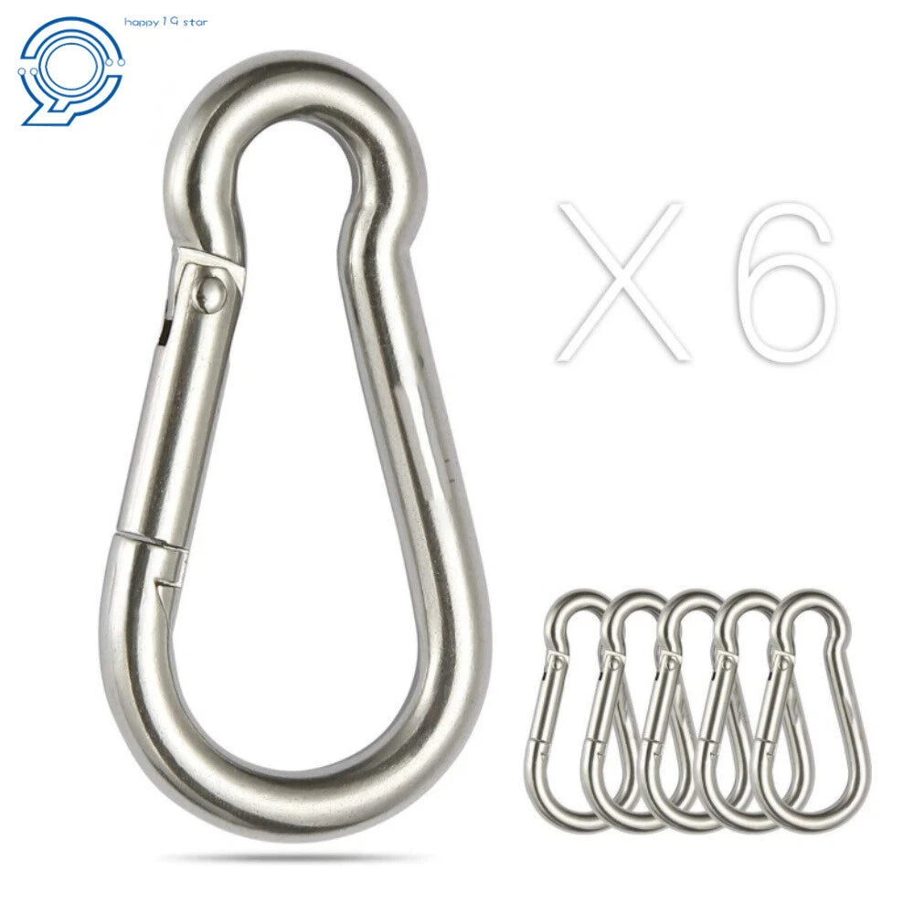 Set of 4 Spring Snap Hook Carabiner Clips for Automotive Use