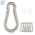 Set of 4 Spring Snap Hook Carabiner Clips for Automotive Use