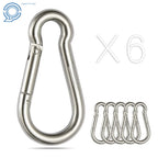 Set of 4 Spring Snap Hook Carabiner Clips for Automotive Use