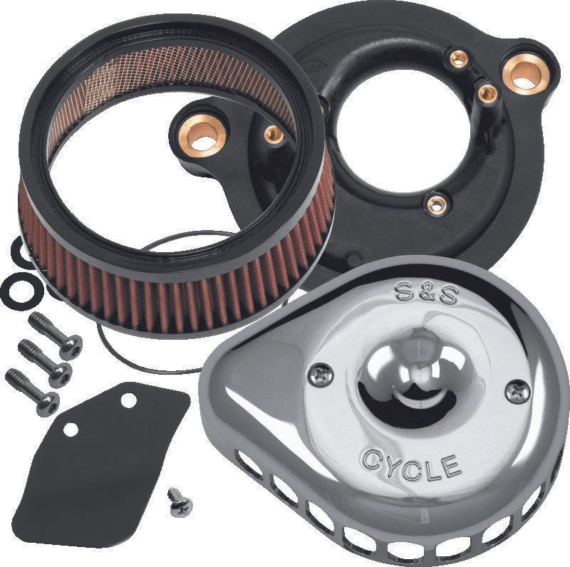 S&S Cycle Stealth Air Cleaner Kit for M8 Models (2017–Present) - Chrome Teardrop
