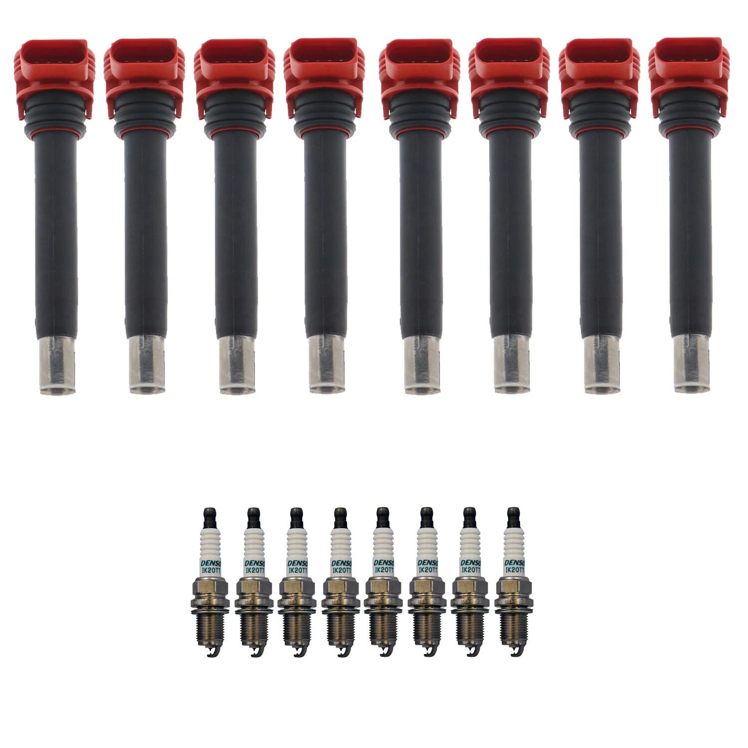 Set of 8 Ignition Coils & Iridium Spark Plugs for Audi A8 Quattro Q7 S5 (2003–2019)