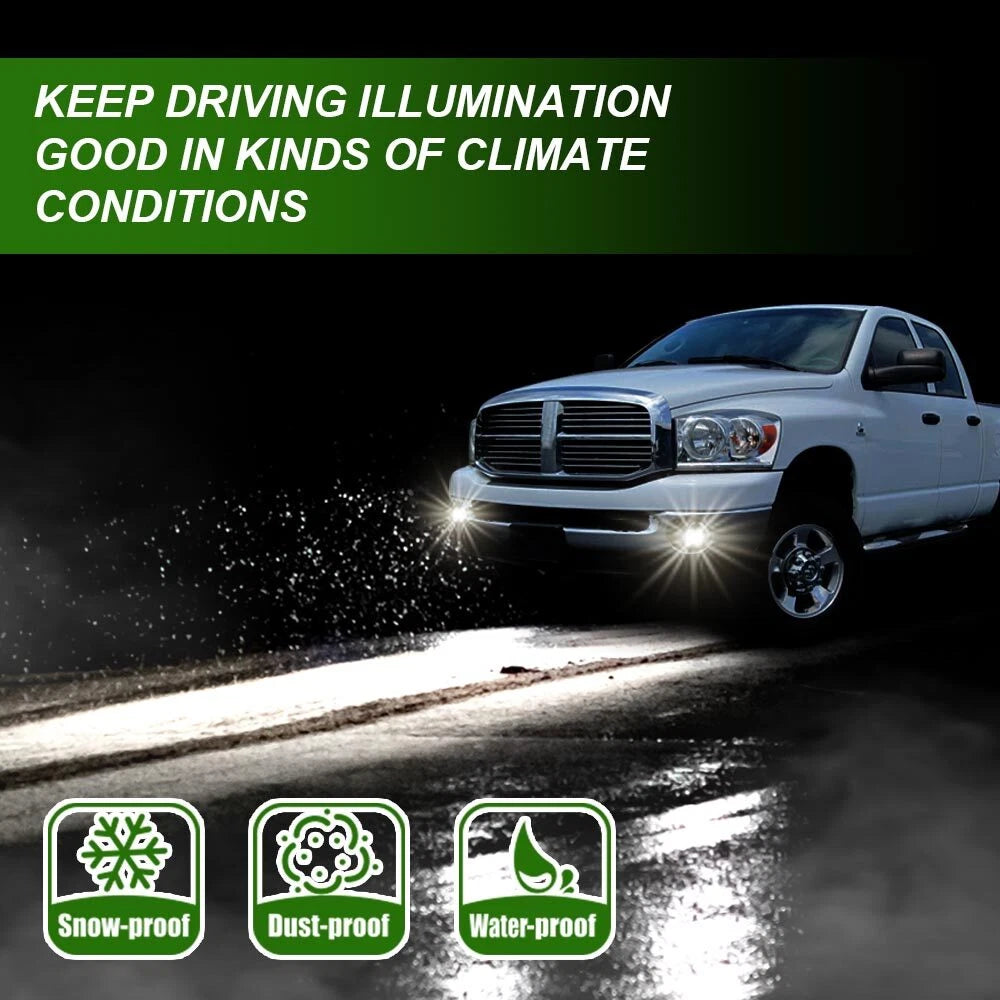 LED Projector Fog Lights for Dodge Ram 1500/2500/3500, Durango (2002–2009)