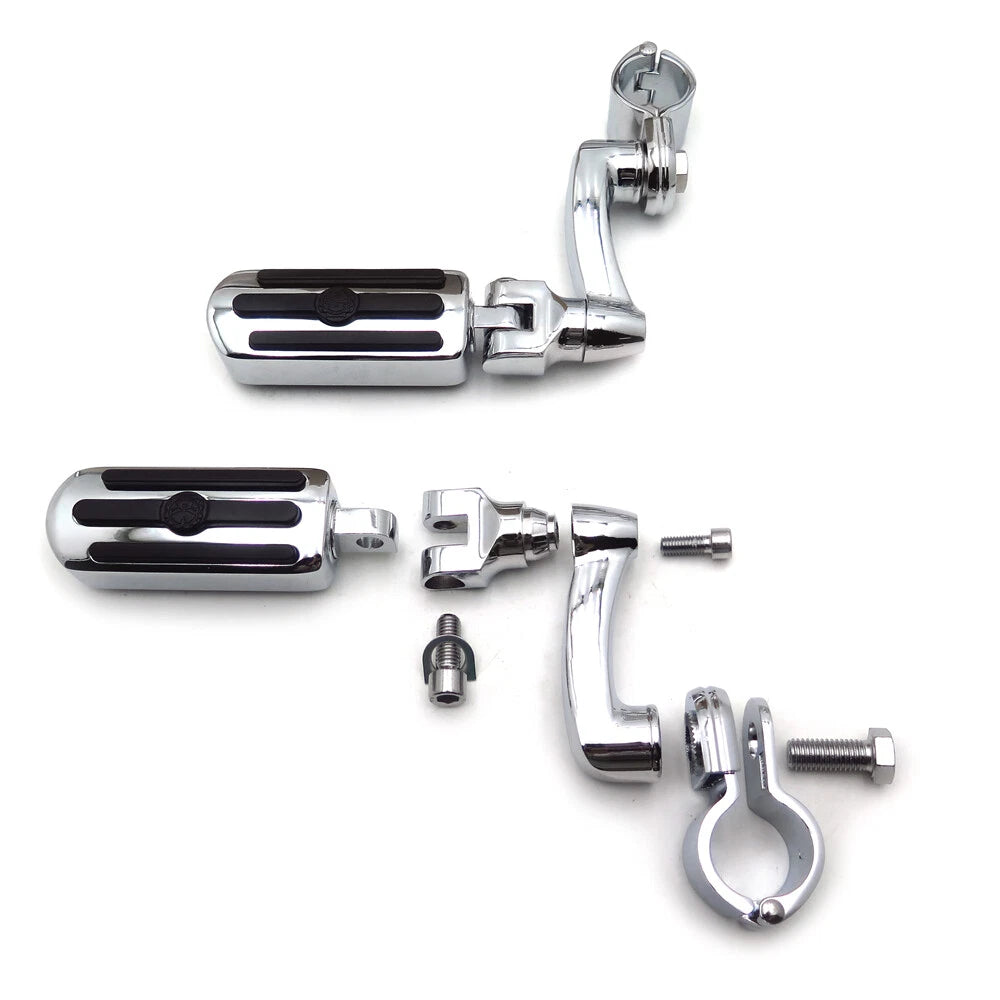 Footpegs for Harley Sportster (1.25", Groove Skull Highway)