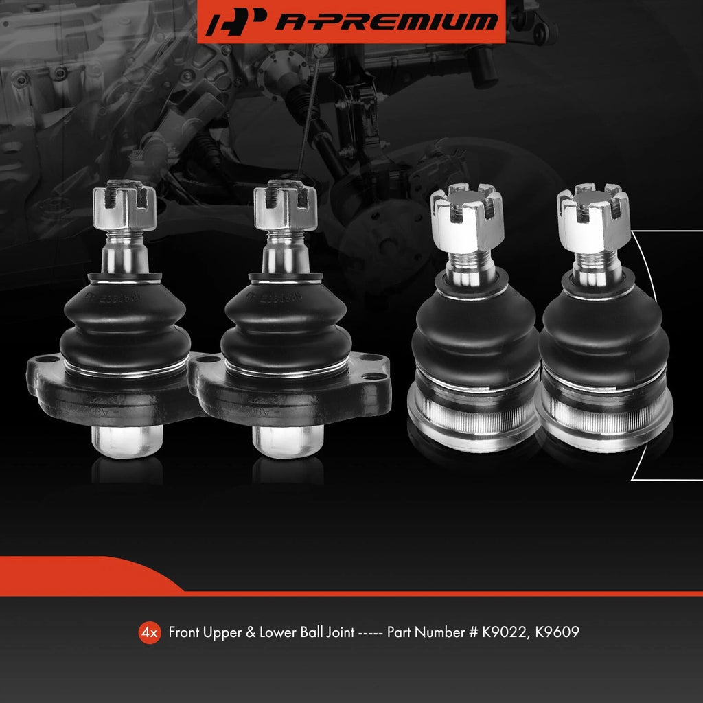 Set of 4 Front Lower & Upper Ball Joints for Nissan D21 (1986–1994)