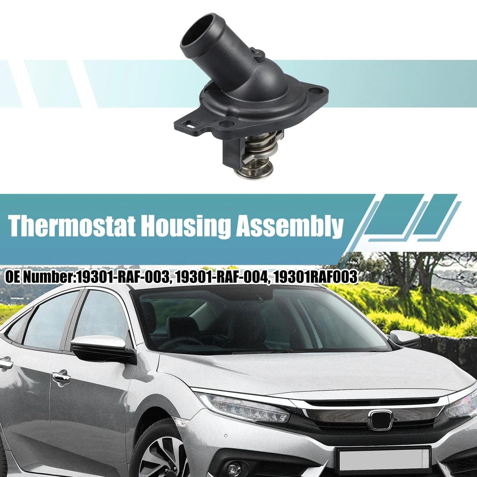 Engine Coolant Thermostat Housing Assembly for Honda Civic CR-V (2001–2006)