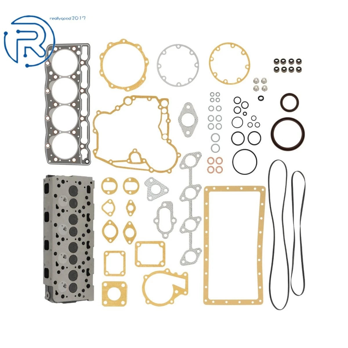 Engine Cylinder Head with Gasket Kit for Kubota V1505 V1505D V1505T V1505E (–)