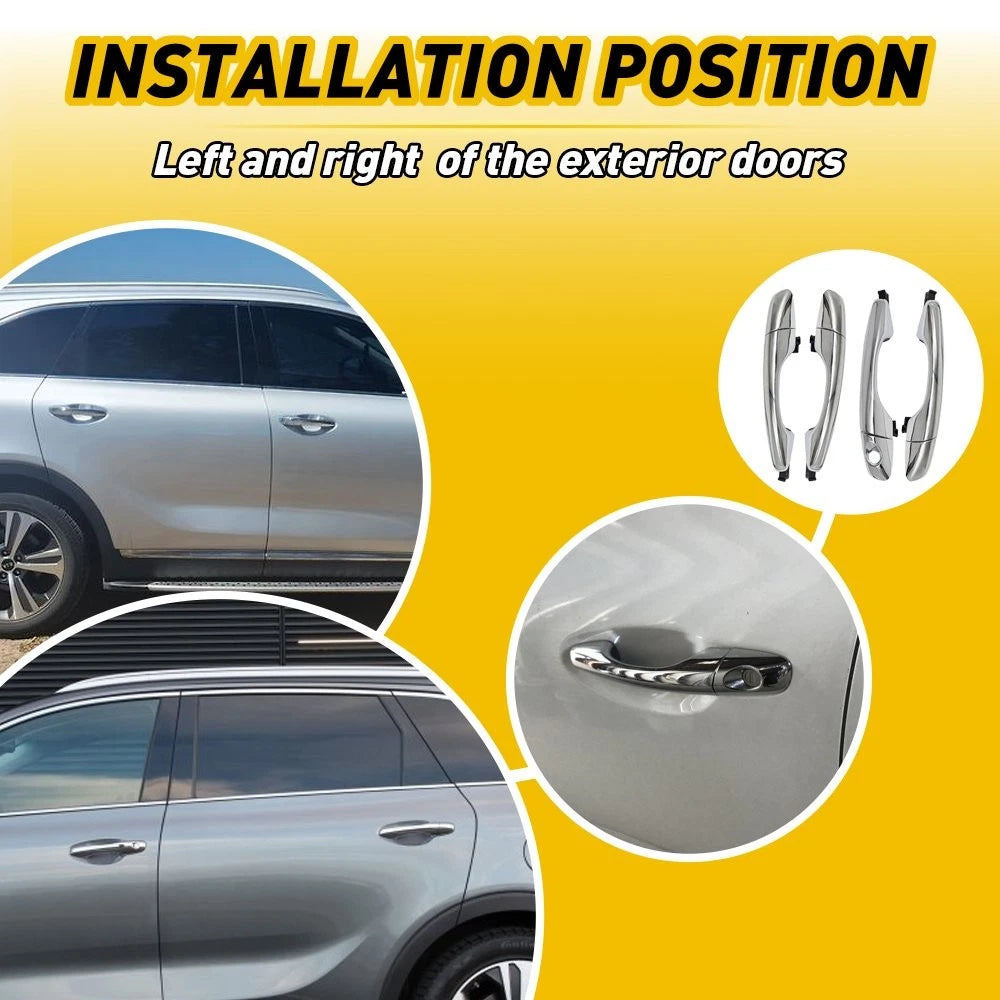 Exterior Door Handle Set for Kia Sorento (2016–2020) Driver/Passenger Side