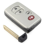 Set of 4 Uncut Smart Key Fob Shell Cases for Toyota 4Runner Prius Camry
