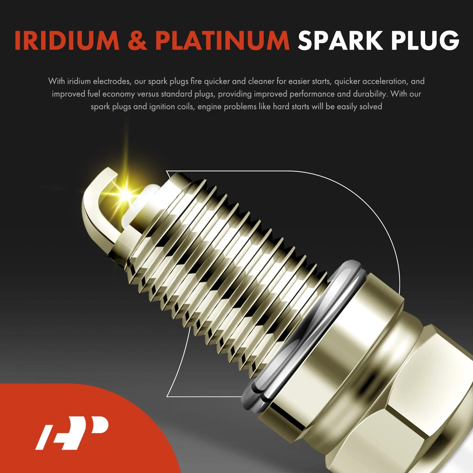 2X Ignition Coil & 4X Iridium Spark Plug for Mitsubishi Lancer (2004-2005)