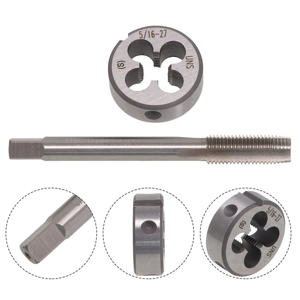 HSS 5/16-27 UNS Threading Tap and Die Set for Mold Diameter 24.7mm