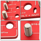 28 Nut and Bolt Thread Checker for Metric and Standard Specifications