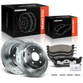 Rear Drilled Brake Rotor & Ceramic Pad Set for Ford Crown Victoria (1996–2002)