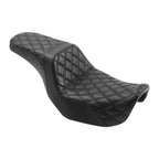 Black Driver Passenger Seat for Harley Dyna Super Glide Street Bob (2006-2017)