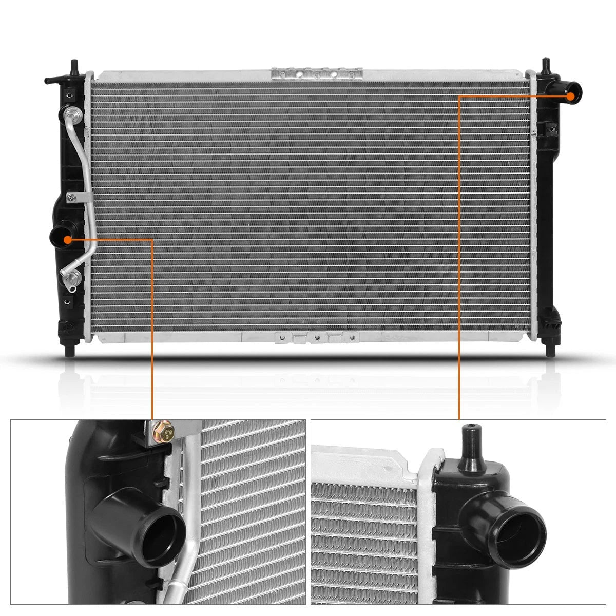 Aluminum Core Cooling Radiator for Daewoo Lanos (1999–2002) DPI-2386