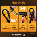 3/8" High Pressure Washer Hose for (4200PSI, 25ft)