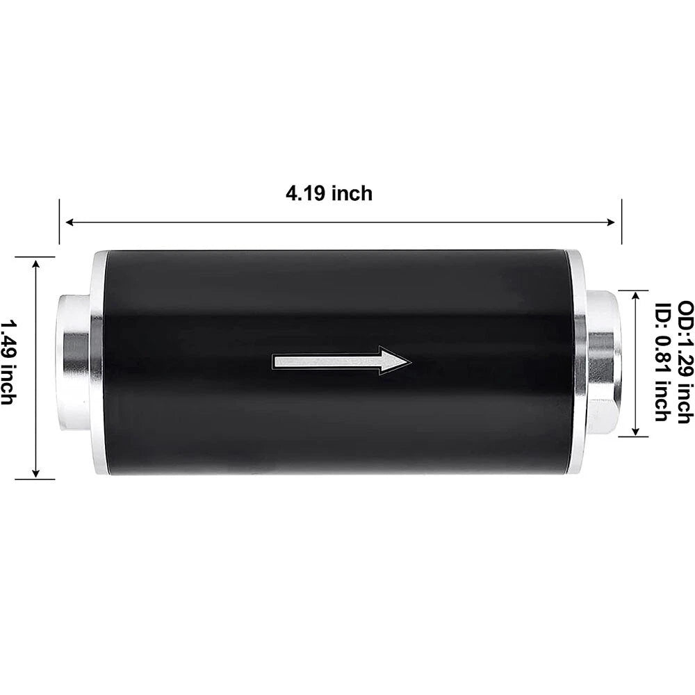 Inline Fuel Filter for Universal Applications (100 Micron, Cleanable)