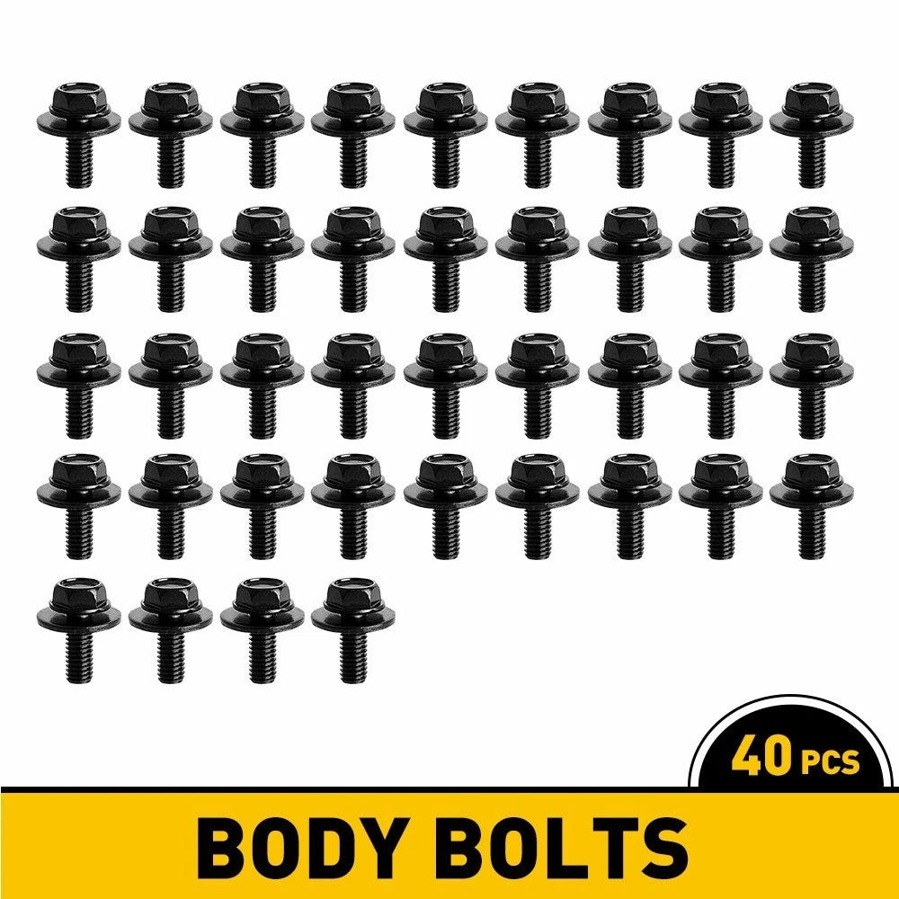 Set of 40 M6-1.0 x 16mm Body Bolts with 17mm Washer for EXV