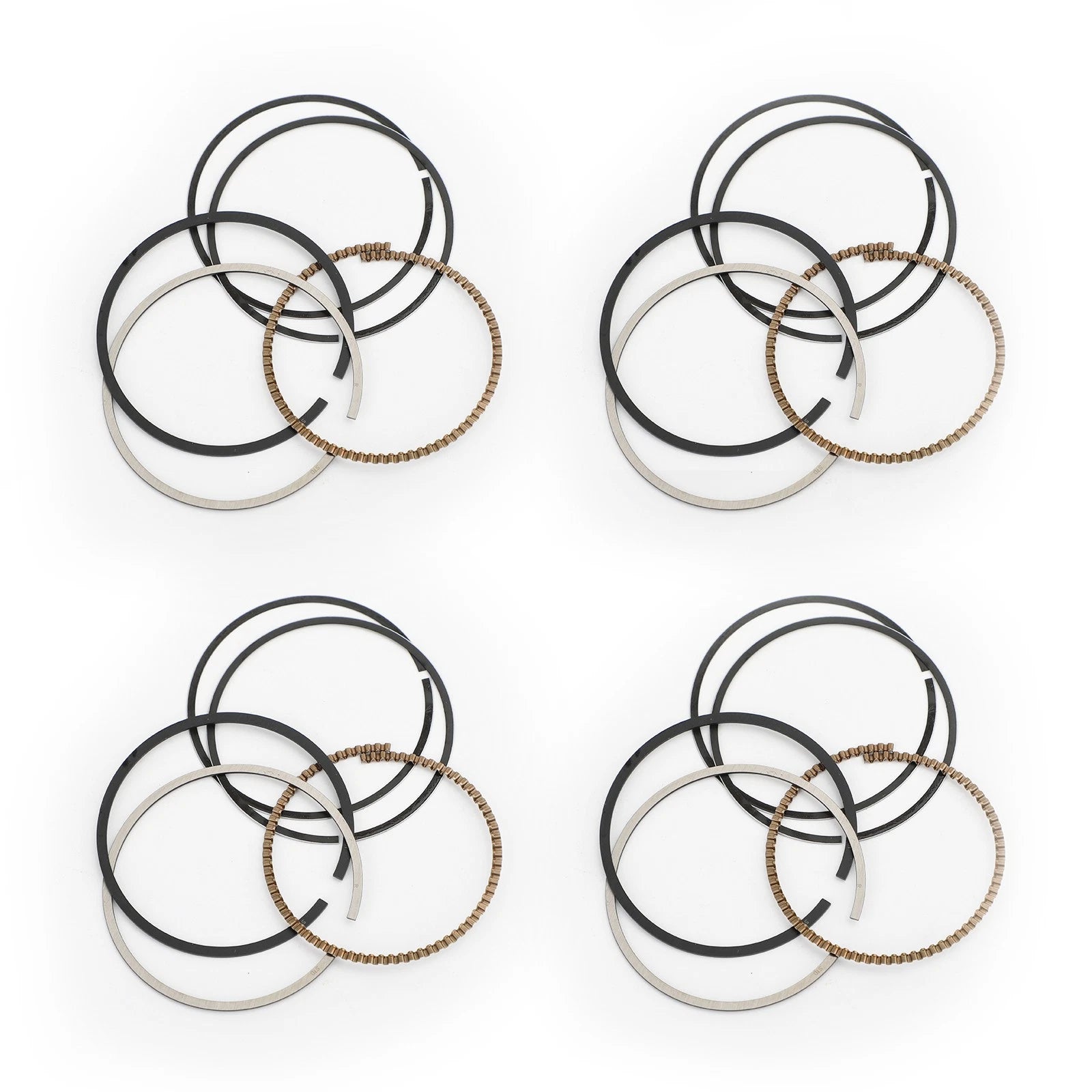 4X Piston Rings Pin Clips 49mm +0.50 for Honda CBR250RRL/RRN/RRR (1990–1994)