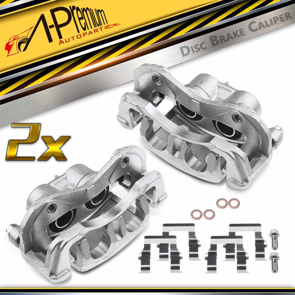 Pair Front Disc Brake Caliper with Bracket for Mitsubishi Eclipse (1995–1999)