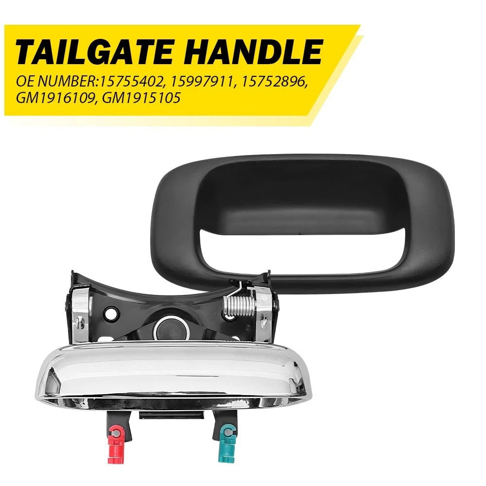 Tailgate Handle with Bezel & Clips for Chevy Silverado GMC Sierra (1999–2007)