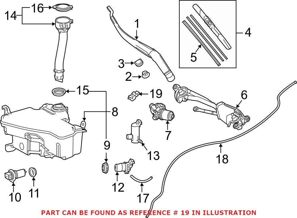 Windshield Washer Nozzle for Lexus (OEM 8538130230)