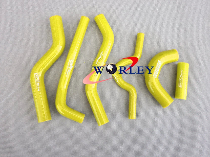 Silicone Radiator Hose Kit YELLOW for Kawasaki KXF250 KX250F (2007-2008)