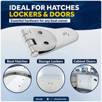 316 Stainless Steel Boat Hatch Hinges (4-1/16" x 1-1/2") - FO1401