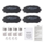 Front Ceramic Brake Pads Kit for Toyota Prius (2010–2022), Yaris (2007–2018), Corolla (2020)