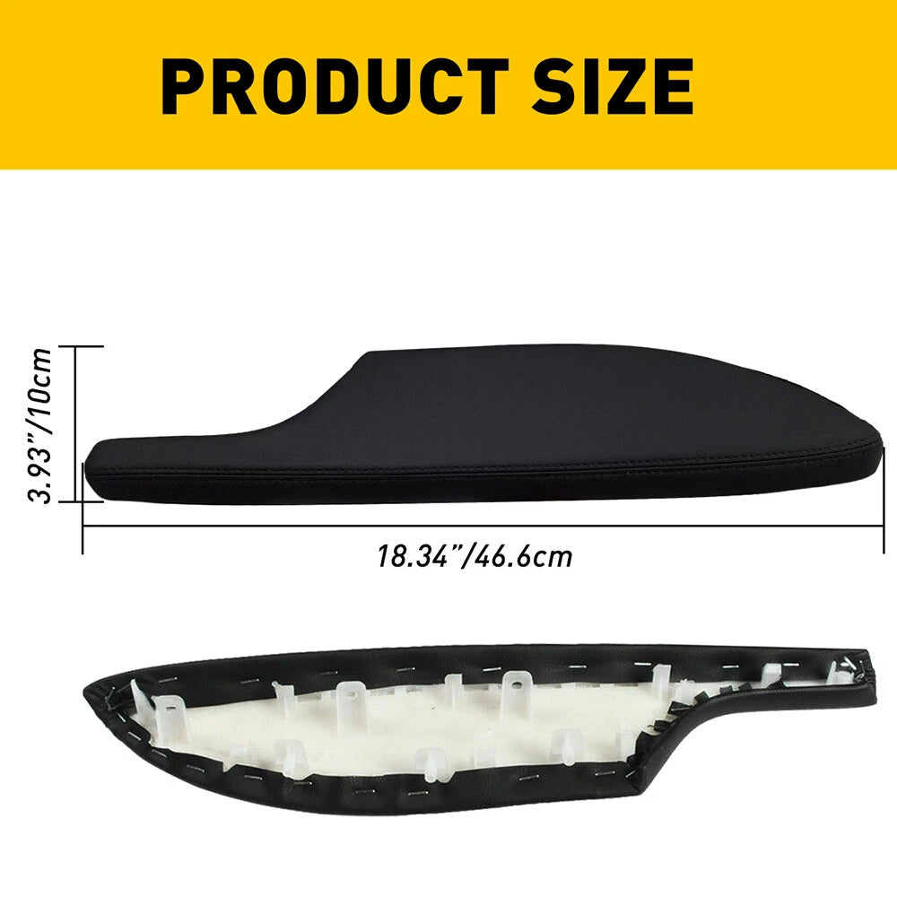 Right Side Door Armrest Panel for Honda Accord Coupe (2008–2012) Black Leather