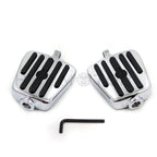 Flame Fire Skull Foot Pegs for Harley (1984–2016) w/ Foot Peg Support Chrome